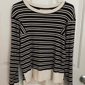 Anthropologie Meave by Diane Striped Pullover Black & White Size Small